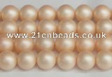 CSB1361 15.5 inches 6mm matte round shell pearl beads wholesale