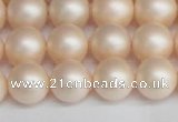 CSB1364 15.5 inches 12mm matte round shell pearl beads wholesale