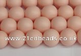 CSB1367 15.5 inches 8mm matte round shell pearl beads wholesale