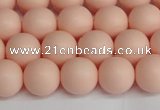 CSB1368 15.5 inches 10mm matte round shell pearl beads wholesale