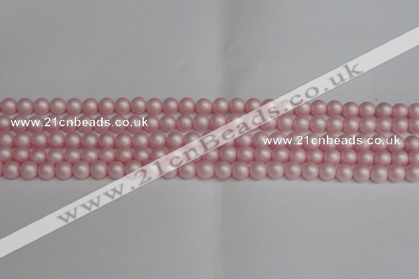 CSB1371 15.5 inches 6mm matte round shell pearl beads wholesale