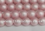 CSB1372 15.5 inches 8mm matte round shell pearl beads wholesale