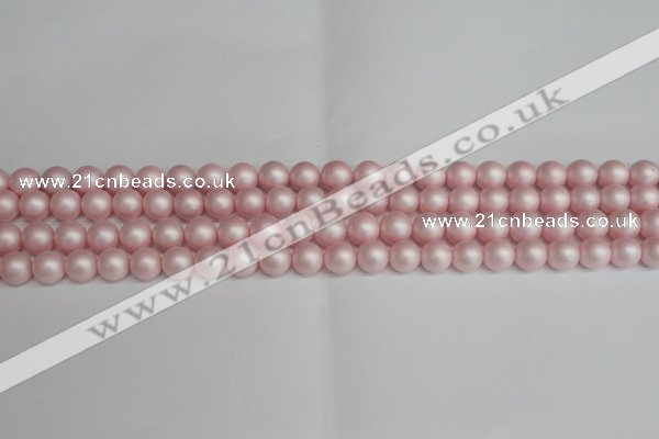 CSB1372 15.5 inches 8mm matte round shell pearl beads wholesale