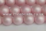 CSB1374 15.5 inches 12mm matte round shell pearl beads wholesale