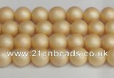 CSB1375 15.5 inches 4mm matte round shell pearl beads wholesale