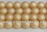 CSB1376 15.5 inches 6mm matte round shell pearl beads wholesale