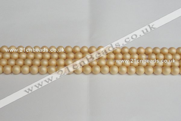 CSB1376 15.5 inches 6mm matte round shell pearl beads wholesale