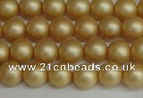 CSB1381 15.5 inches 6mm matte round shell pearl beads wholesale