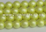 CSB1385 15.5 inches 4mm matte round shell pearl beads wholesale