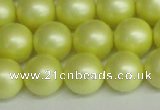 CSB1389 15.5 inches 12mm matte round shell pearl beads wholesale