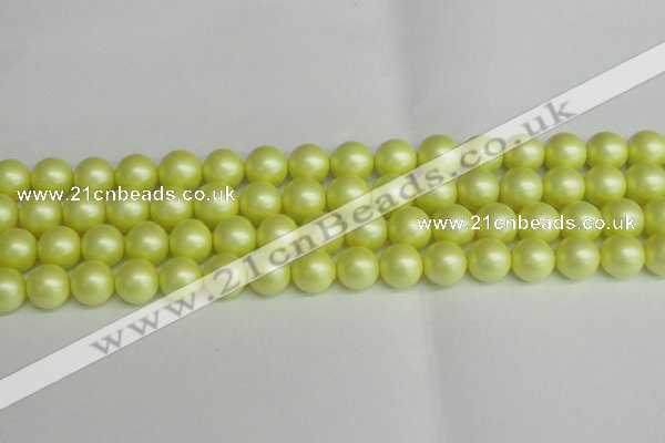 CSB1389 15.5 inches 12mm matte round shell pearl beads wholesale