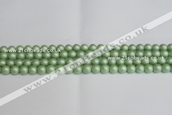 CSB1391 15.5 inches 6mm matte round shell pearl beads wholesale