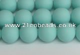 CSB1403 15.5 inches 10mm matte round shell pearl beads wholesale