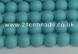 CSB1406 15.5 inches 6mm matte round shell pearl beads wholesale