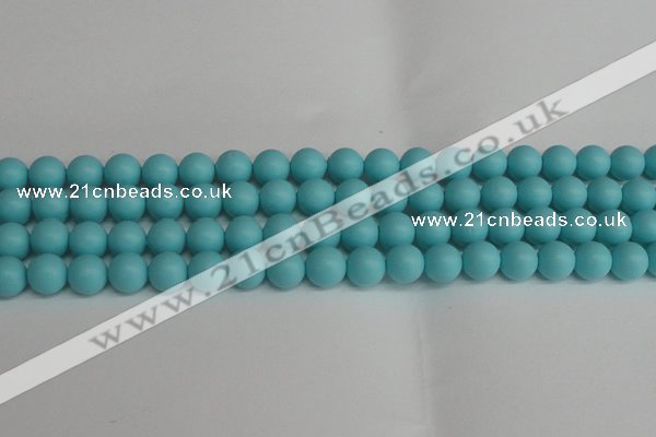 CSB1408 15.5 inches 10mm matte round shell pearl beads wholesale