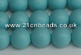 CSB1409 15.5 inches 12mm matte round shell pearl beads wholesale