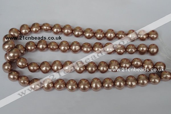 CSB141 15.5 inches 12*15mm – 13*16mm oval shell pearl beads