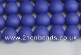 CSB1411 15.5 inches 6mm matte round shell pearl beads wholesale