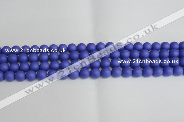 CSB1412 15.5 inches 8mm matte round shell pearl beads wholesale