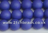 CSB1413 15.5 inches 10mm matte round shell pearl beads wholesale