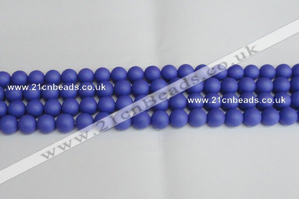 CSB1413 15.5 inches 10mm matte round shell pearl beads wholesale