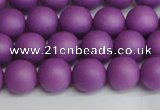 CSB1416 15.5 inches 6mm matte round shell pearl beads wholesale