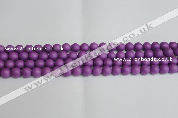 CSB1416 15.5 inches 6mm matte round shell pearl beads wholesale