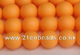 CSB1422 15.5 inches 8mm matte round shell pearl beads wholesale