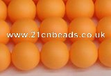 CSB1424 15.5 inches 12mm matte round shell pearl beads wholesale