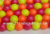 CSB1425 15.5 inches 4mm matte round shell pearl beads wholesale