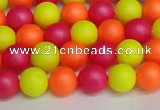 CSB1426 15.5 inches 6mm matte round shell pearl beads wholesale