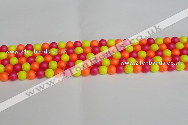 CSB1426 15.5 inches 6mm matte round shell pearl beads wholesale