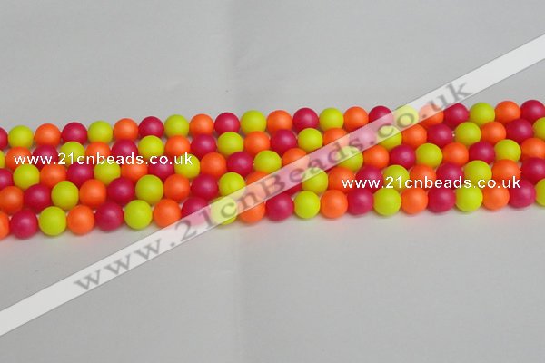 CSB1427 15.5 inches 8mm matte round shell pearl beads wholesale