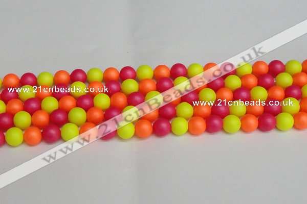 CSB1429 15.5 inches 12mm matte round shell pearl beads wholesale