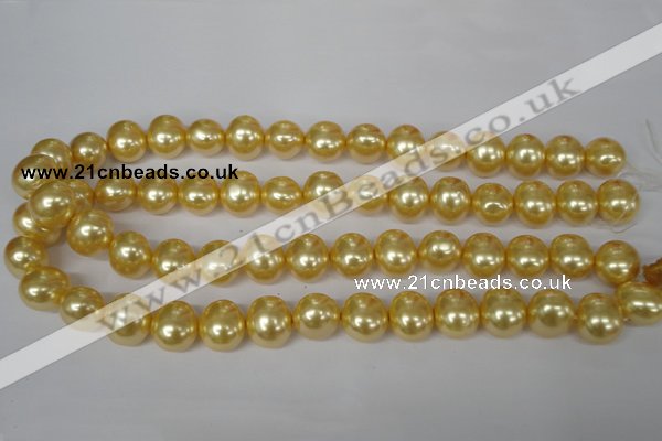 CSB143 15.5 inches 12*15mm – 13*16mm oval shell pearl beads