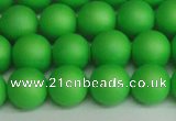 CSB1433 15.5 inches 10mm matte round shell pearl beads wholesale