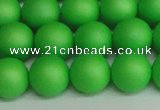 CSB1434 15.5 inches 12mm matte round shell pearl beads wholesale