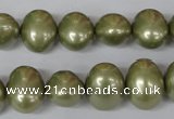 CSB144 15.5 inches 12*15mm – 13*16mm oval shell pearl beads