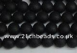 CSB1456 15.5 inches 6mm matte round shell pearl beads wholesale