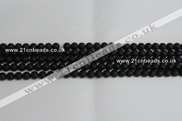 CSB1456 15.5 inches 6mm matte round shell pearl beads wholesale