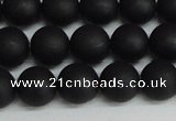 CSB1458 15.5 inches 10mm matte round shell pearl beads wholesale