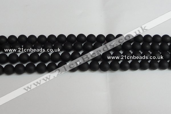 CSB1458 15.5 inches 10mm matte round shell pearl beads wholesale