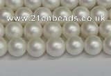 CSB1600 15.5 inches 4mm round matte shell pearl beads wholesale