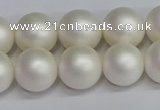 CSB1603 15.5 inches 10mm round matte shell pearl beads wholesale