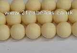 CSB1611 15.5 inches 6mm round matte shell pearl beads wholesale