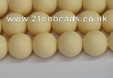 CSB1612 15.5 inches 8mm round matte shell pearl beads wholesale