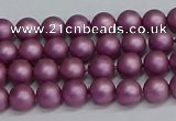 CSB1630 15.5 inches 4mm round matte shell pearl beads wholesale