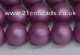 CSB1635 15.5 inches 14mm round matte shell pearl beads wholesale