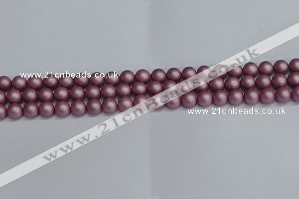 CSB1641 15.5 inches 6mm round matte shell pearl beads wholesale