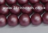 CSB1642 15.5 inches 8mm round matte shell pearl beads wholesale